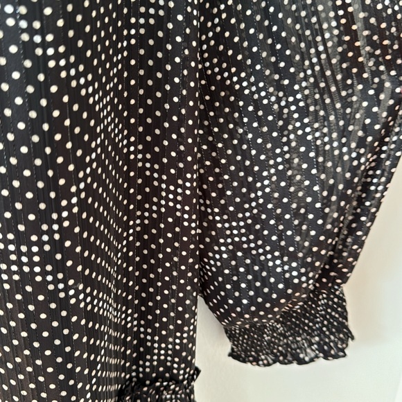 J Crew Ruffle Tiered Black White Mini Dress Size S - Picture 9 of 13